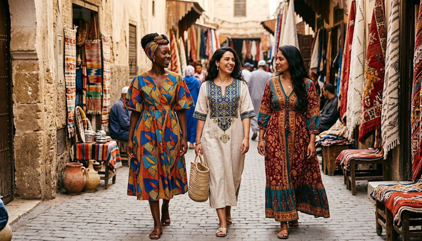 Quand la mode s’inspire des traditions : robes et motifs venus d’ailleurs